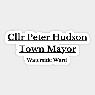 Peter Hudson’s name badge Sticker